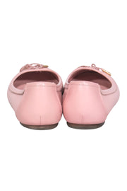 Current Boutique-Ferragamo - Pink Ballerina Flats w/ Twisted Rope Bow Sz 6