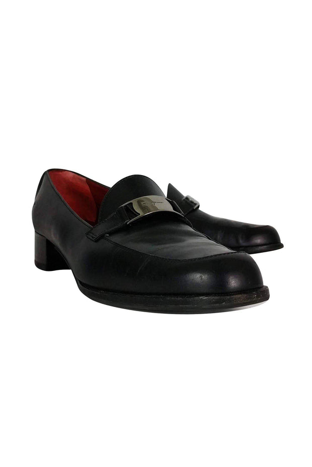 Current Boutique-Ferragamo Sport - Black Leather Loafers Sz 10.5