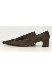 Current Boutique-Ferragamo - Taupe Textured Heels Sz 7.5