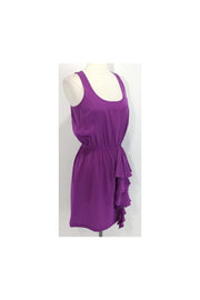 Current Boutique-Fifteen Twenty - Purple Silk Elastic Waist Dress Sz S
