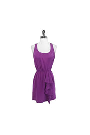 Current Boutique-Fifteen Twenty - Purple Silk Elastic Waist Dress Sz S