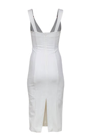 Current Boutique-Finders Keepers - White Sleeveless Fitted “Effy” Dress w/ Tortoise Shell Rings Sz XS