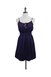 Current Boutique-Flounce - Purple Silk Keyhole Dress Sz 2