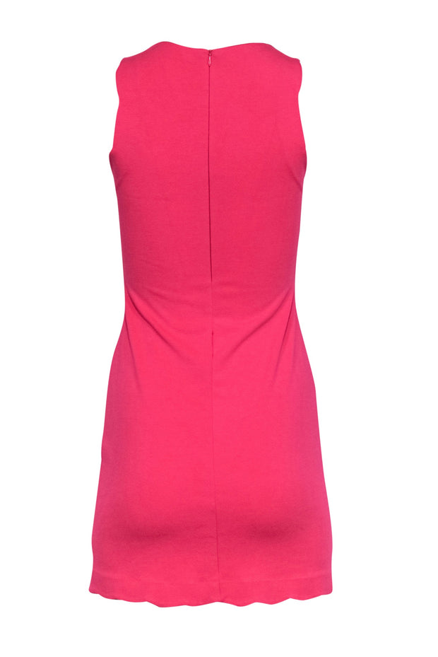 Current Boutique-For Love & Lemons - Hot Pink Sleeveless Bodycon Dress w/ Scalloped Trim Sz M