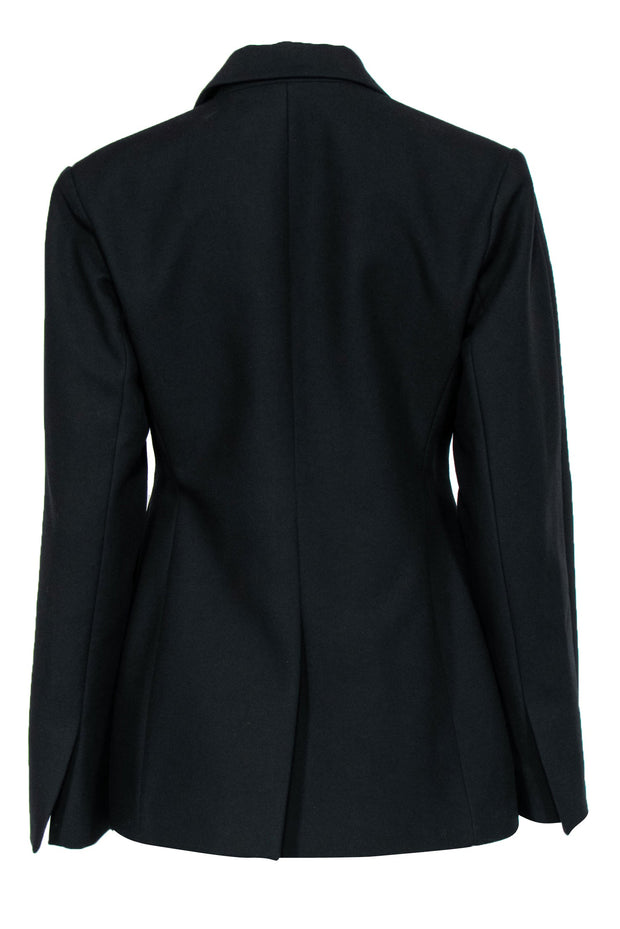 Current Boutique-Frankie Shop - Black Structured Cotton Two-Button Blazer Sz XS