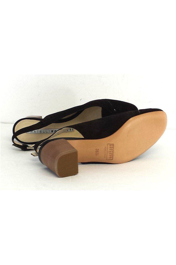 Current Boutique-Fratelli Rossetti - Brown Suede Slingback Heels Sz 6.5