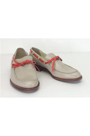 Current Boutique-Fratelli Rossetti - Gray Leather Loafers w/ Orange Trim Sz 7