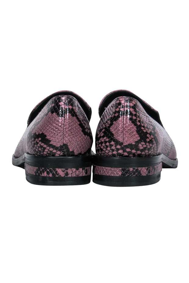 Current Boutique-Freda Salvador - Purple Snakeskin Embossed Leather Loafers Sz 8
