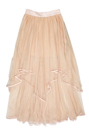 Current Boutique-Free People - Ballet Pink Layered Tulle Maxi Skirt Sz 2