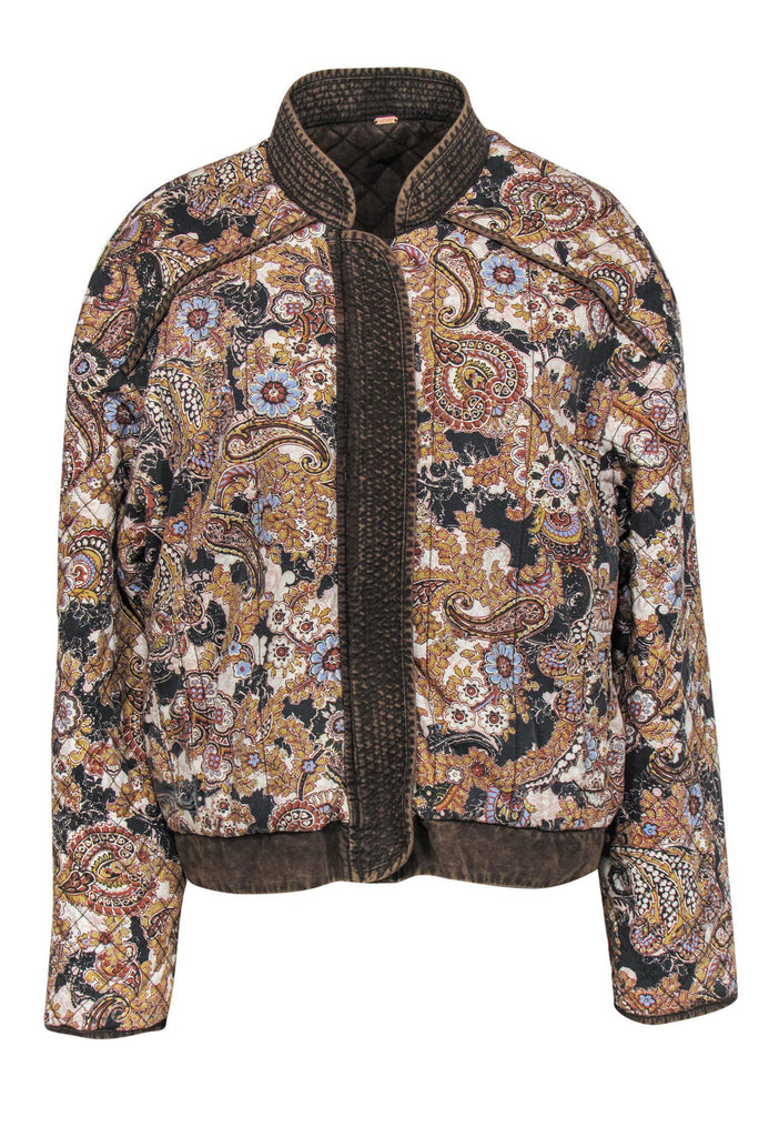 Printed reversible bomber jacket