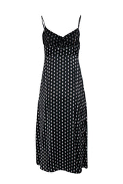 Current Boutique-Free People - Black & White Floral Print Maxi Slip Dress Sz 6