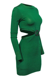 Current Boutique-Free People - Kelly Green Bodycon Dress w/ Cutouts & Buckle Sz XS