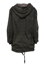 Current Boutique-Free People - Olive Hooded Zip-Up Utility-Style Jacket Sz XS