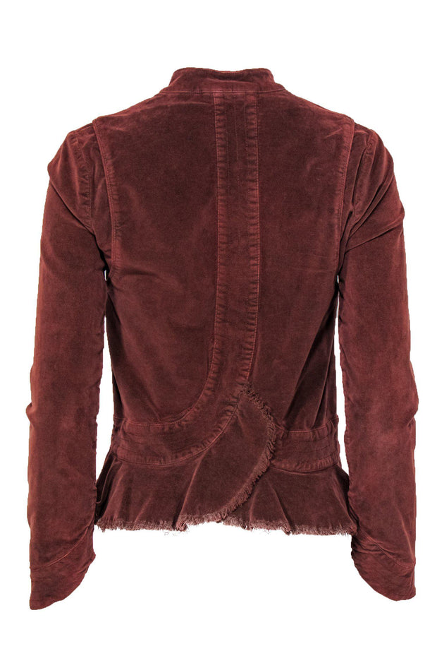 Current Boutique-Free People - Rust Velvet Cropped Jacket Sz XS