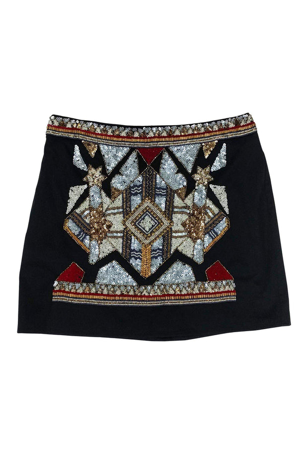 Current Boutique-French Connection - Black Tribal Miniskirt Sz 8