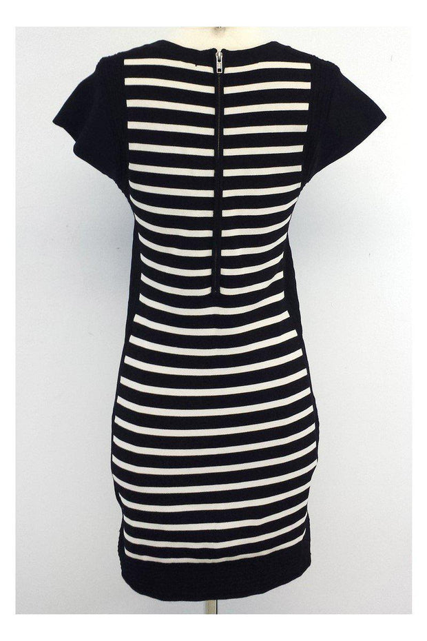 Current Boutique-French Connection - Black & White Striped Bodycon Dress Sz 10
