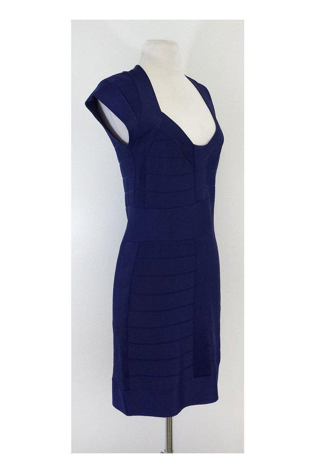 Current Boutique-French Connection - Blue Bandage Cap Sleeve Dress Sz 10