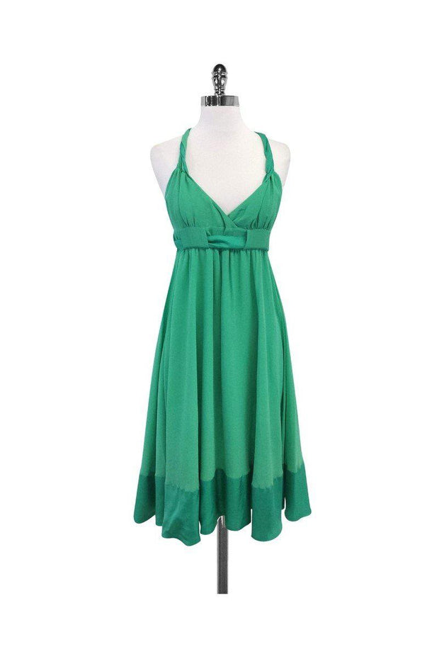 Current Boutique-French Connection - Green Silk Sleeveless Dress Sz 6