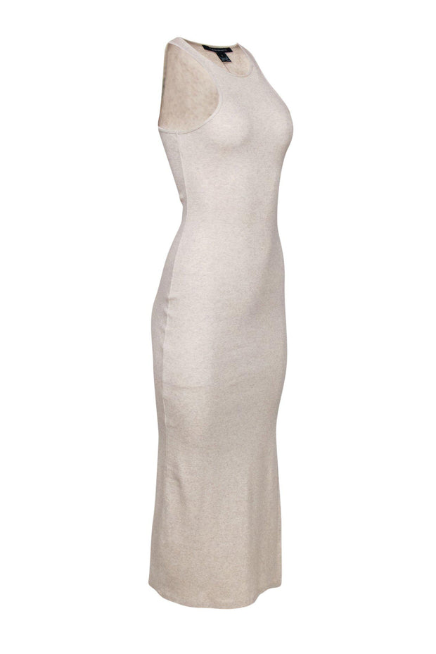 Current Boutique-French Connection - Oatmeal Ribbed Sleeveless "Rasha" Maxi Dress Sz S