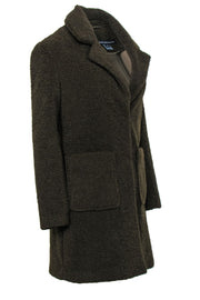 Current Boutique-French Connection - Olive Snap-Up Teddy-Style Coat Sz S