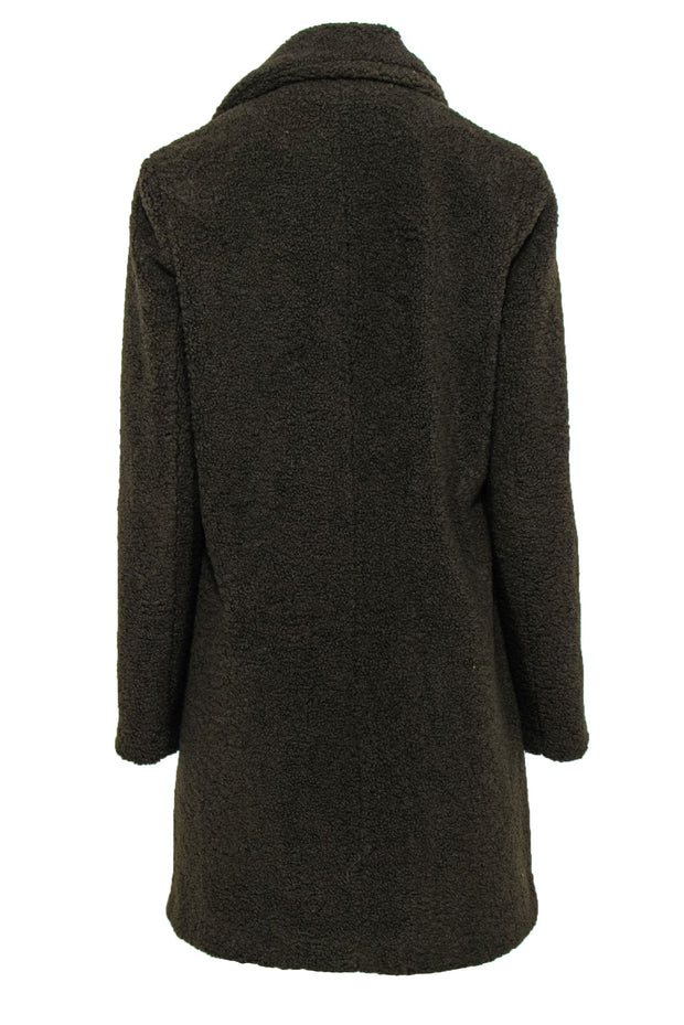 Current Boutique-French Connection - Olive Snap-Up Teddy-Style Coat Sz S