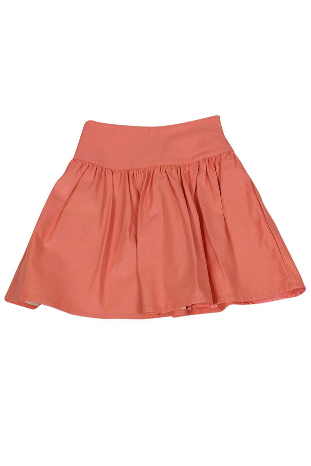 Current Boutique-French Connection - Orange Faux Leather Skirt Sz 0