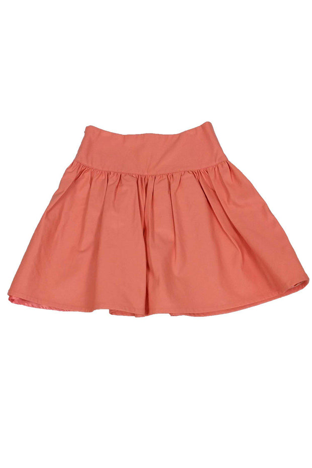 Current Boutique-French Connection - Orange Faux Leather Skirt Sz 0