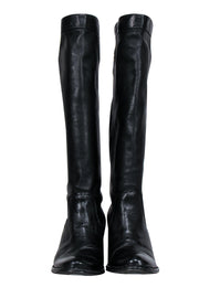 Current Boutique-Frye - Black Leather Heeled Knee High Boots Sz 7.5