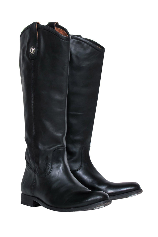 Current Boutique-Frye - Black Leather Knee-High Riding Boots Sz 8.5