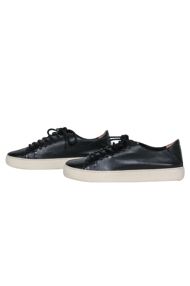 Current Boutique-Frye - Black Leather Platform Lace-Up Sneakers Sz 9
