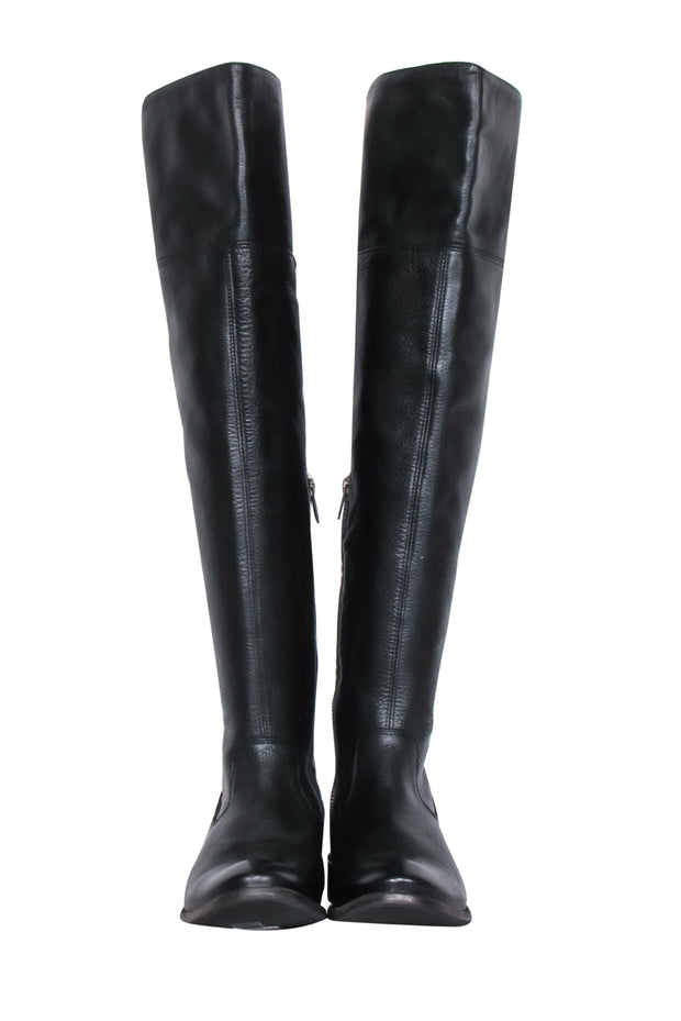 Current Boutique-Frye - Black Leather "Shirley" Over-the-Knee Boots Sz 8