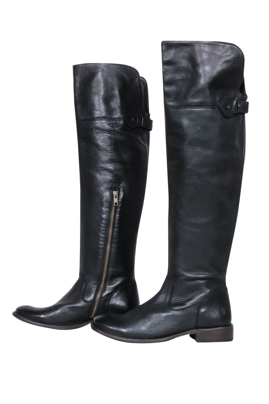 Frye Black Leather Shirley Over the Knee Boots Sz 8 Current Boutique