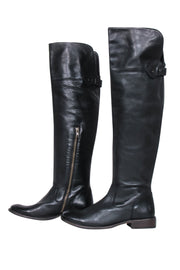 Current Boutique-Frye - Black Leather "Shirley" Over-the-Knee Boots Sz 8
