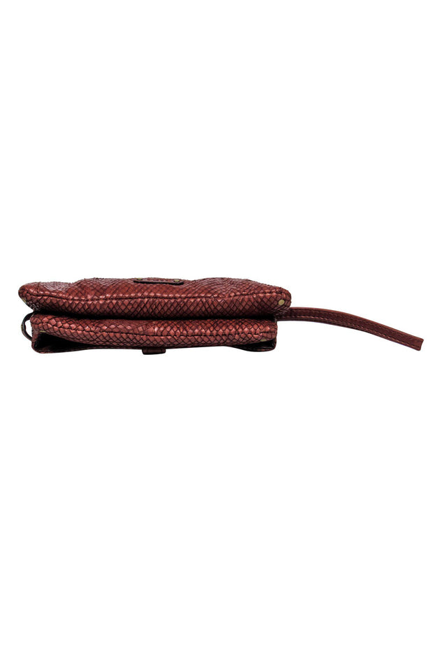 Current Boutique-Frye - Brown Snakeskin Mini Crossbody