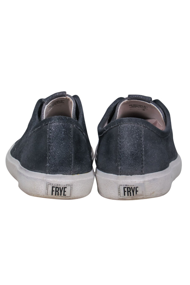 Current Boutique-Frye - Grey Sparkly Leather Low Top Sneakers Sz 8