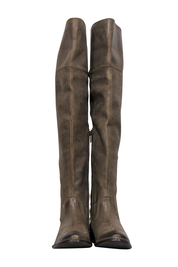 Current Boutique-Frye - Tan Leather Over-the-Knee Boots Sz 8.5