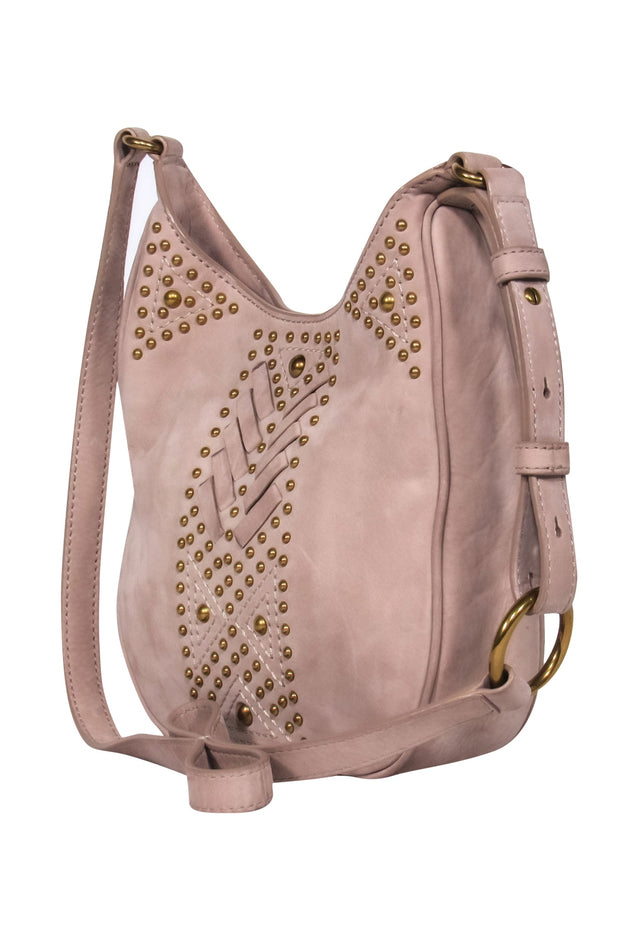 Current Boutique-Frye - Taupe Crossbody Bag w/ Gold-Toned Studs
