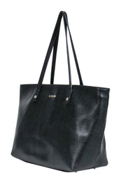 Current Boutique-Furla - Black Leather Textured Zipper Tote