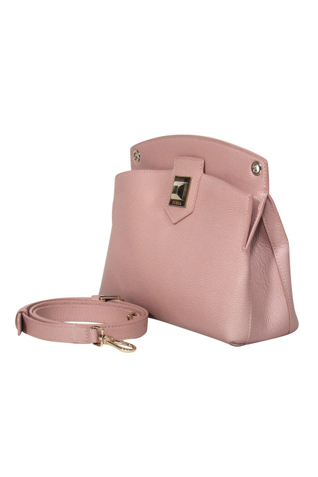 Current Boutique-Furla - Blush Pink Leather Structured Crossbody Bag