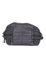 Current Boutique-Furla - Dark Gray Woven Trim Large Shoulder Bag