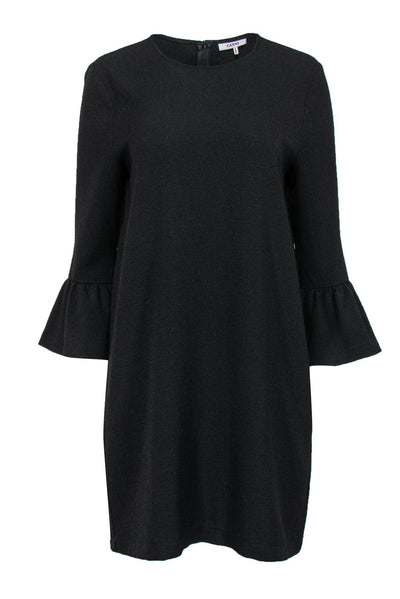 Current Boutique-Ganni - Black Shift Dress w/ Bell Sleeves Sz 6