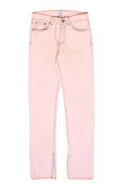 Current Boutique-Ganni - Light Pink Jeans w/ Slit at Bottom Sz 25