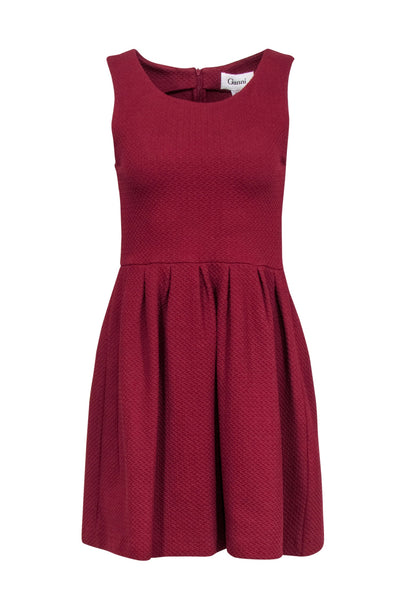 Current Boutique-Ganni - Red Sleeveless Skater Dress Sz S