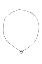 Current Boutique-Georg Jensen - 18K White Gold Bead Pendant Necklace w/ Diamonds