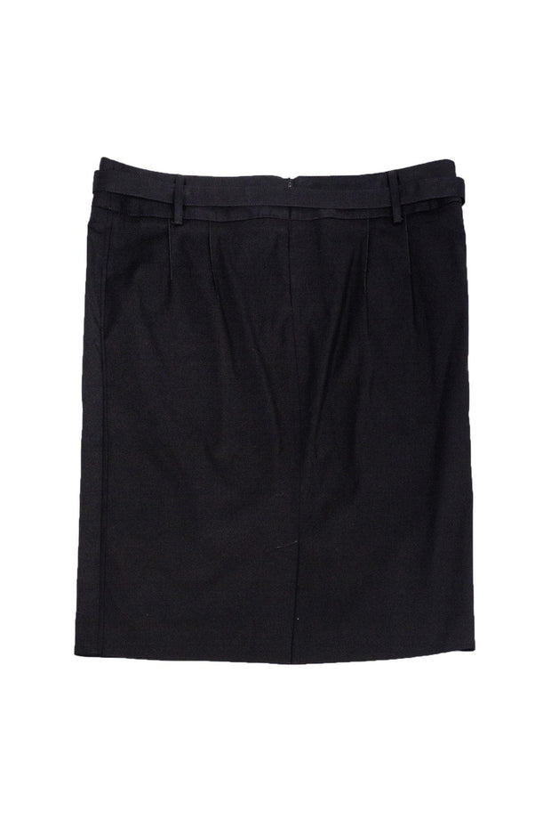 Current Boutique-Gerard Darel - Black Belted Pencil Skirt Sz M