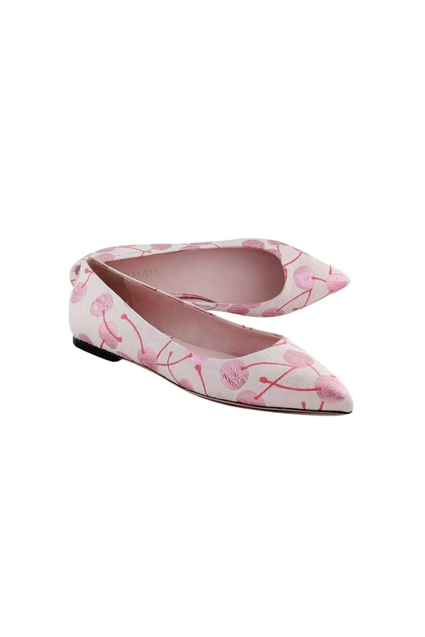 Current Boutique-Giamba - Pink Embroidered Cherry Flats Sz 8.5