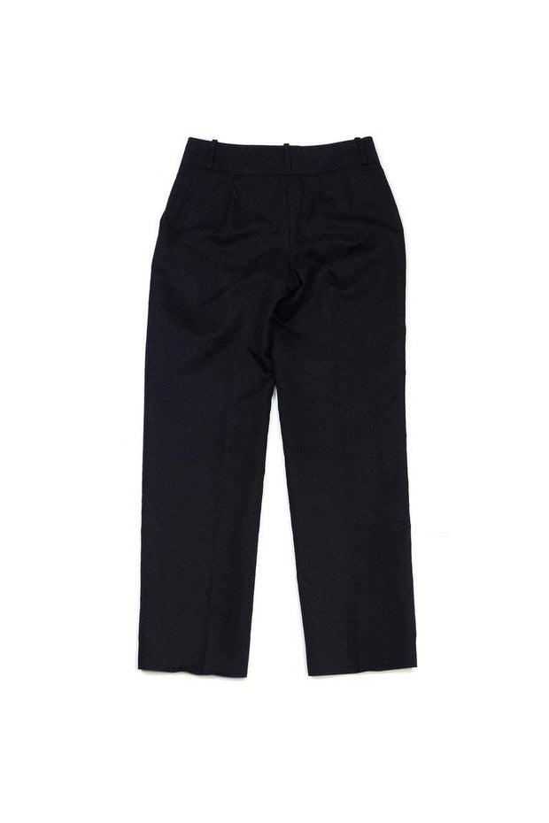 Current Boutique-Giorgio Armani - Black Cotton & Silk Trousers Sz 4