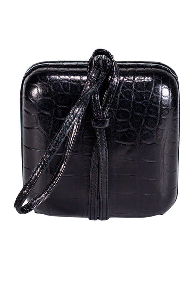 Current Boutique-Giorgio Armani - Black Leather Square Clutch