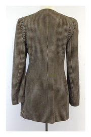 Current Boutique-Giorgio Armani - Brown Houndstooth Wool Jacket Sz M