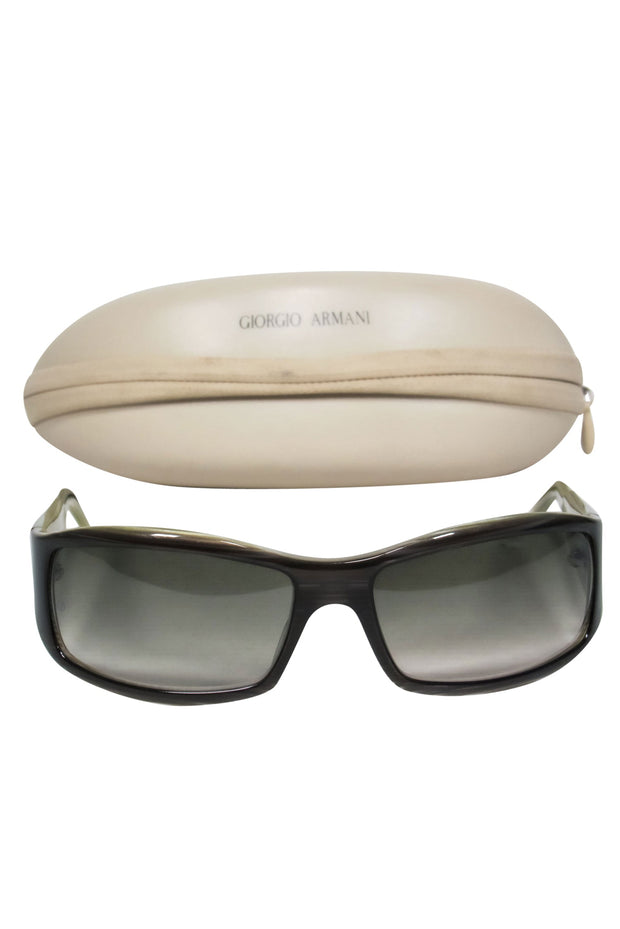 Current Boutique-Giorgio Armani - Dark Green Square Sunglasses